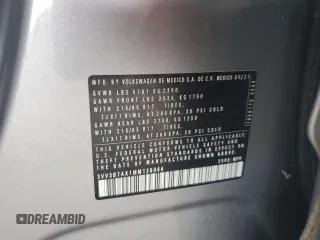 2021 Volkswagen Tiguan SE z VIN 3VV3B7AX1MM126044, wystawiony jako Copart lot #61306415 z przebiegiem 73 159 mil mil oraz Szkoda całkowita • Salvage title. Historia ofert i sprzedaży dostępna na DreamBid. Obrazek 12.