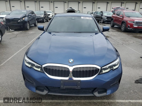 2022 BMW 3 Series 330i xDrive with VIN 3MW5R7J03N8C36977, listed as a Copart auction lot 53891745 with 14,938 mi miles and Salvage title. Bid and sale history available at DreamBid. Image 5.