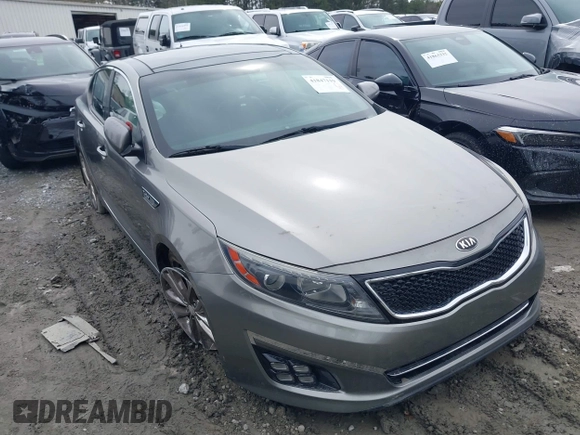 2014 Kia Optima SXL Turbo with VIN 5XXGR4A68EG272347, listed as a IAAI auction lot 41847119 with 131,197 mi miles and . Bid and sale history available at DreamBid. Image 1.