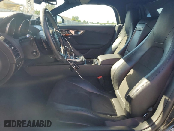 2015 Jaguar F-Type V6 with VIN SAJWA6E74F8K15229, listed as a Copart auction lot 73109184 with 62,245 mi miles and Salvage Title. Bid and sale history available at DreamBid. Image 7.