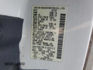 2008 Nissan Titan with VIN 1N6AA06E78N319315, listed as a Copart auction lot 87756645 with 146,133 mi miles and Clean title. Bid and sale history available at DreamBid. Image 12.