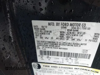 2013 Ford F-150 XL with VIN 1FTFW1ET0DFA03565, listed as a IAAI auction lot 42311111 with 240,000 mi miles and . Bid and sale history available at DreamBid. Image 9.