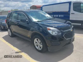 2017 Chevrolet Equinox LS with VIN 2GNALBEK0H1565213, listed as a IAAI auction lot 40280303 with 55,543 mi miles. Bid and sale history available at carsss.com. Image 1.