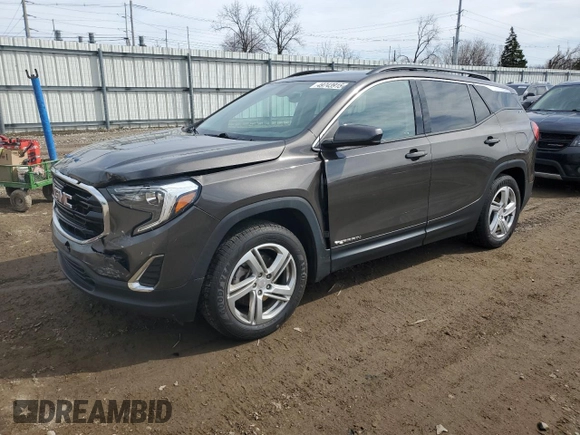 2019 GMC Terrain SLE z VIN 3GKALTEX9KL212960, wystawiony jako Copart lot #49743915 z przebiegiem 93 732 mil mil oraz Czysty tytuł • Clean title. Historia ofert i sprzedaży dostępna na DreamBid. Obrazek 1.