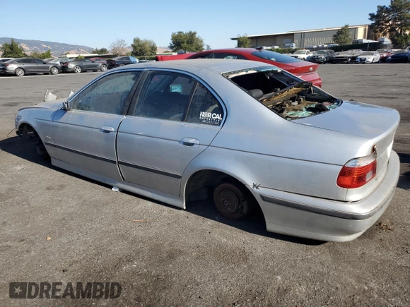 2001 BMW 5 Series 525i with VIN WBADT33491GF41517, listed as a Copart auction lot 72579754 with 0 mi miles and Salvage Title. Bid and sale history available at carsss.com. Image 2.