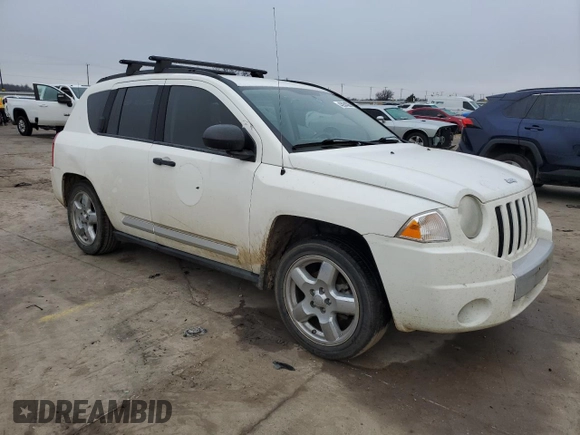 2007 Jeep Compass Limited with VIN 1J8FF57W47D155940, listed as a Copart auction lot 43934305 with 189,022 mi miles and Salvage Title. Bid and sale history available at carsss.com. Image 4.