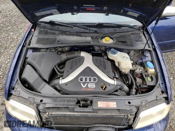2001 Audi S4 with VIN WAURD68D61A133182, listed as a Copart auction lot 46360985 with 221,354 mi miles and Salvage Title. Bid and sale history available at carsss.com. Image 11.