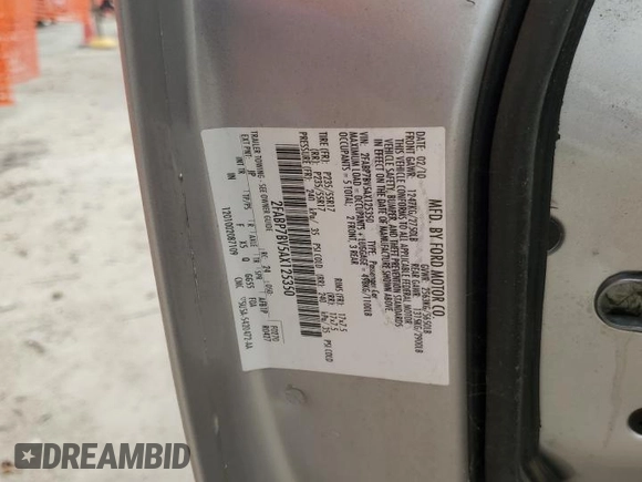 2010 Ford Police Interceptor с VIN 2FABP7BV5AX125350, выставлен на аукционе Copart как лот 58745125 с пробегом 194 856 миль миль и На запчасти • Non repairable. История ставок и продаж доступна на DreamBid. Изображение 12.