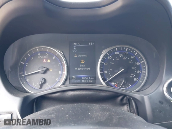 2018 Infiniti Q60 Luxe with VIN JN1EV7EL4JM393131, listed as a IAAI auction lot 41813420 with 87,571 mi miles and . Bid and sale history available at DreamBid. Image 7.
