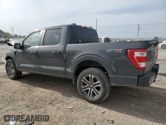 2021 Ford F-150 XL with VIN 1FTEW1C86MKE53397, listed as a Copart auction lot 56956825 with 62,848 mi miles and Salvage title. Bid and sale history available at DreamBid. Image 2.