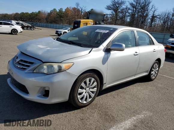 2013 Toyota Corolla L with VIN 5YFBU4EE6DP151767, listed as a Copart auction lot 53931975 with 108,097 mi miles and Salvage Title. Bid and sale history available at carsss.com. Image 1.
