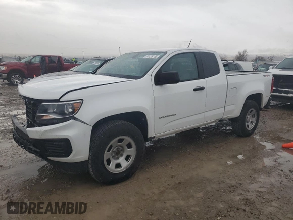 2021 Chevrolet Colorado 4WD Work Truck with VIN 1GCHTBEN8M1189832, listed as a Copart auction lot 41435145 with 136,488 mi miles and Salvage Title. Bid and sale history available at carsss.com. Image 1.