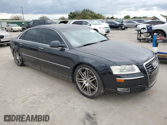 2008 Audi A8 L 4.2L with VIN WAUMV94E38N008960, listed as a Copart auction lot 71106524 with 0 mi miles and Salvage Title. Bid and sale history available at carsss.com. Image 4.