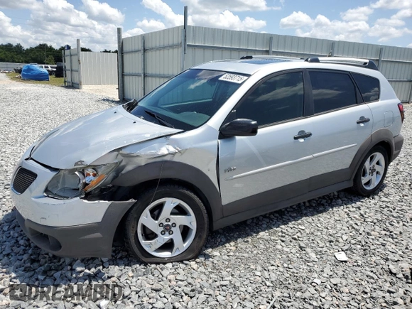 2005 Pontiac Vibe with VIN 5Y2SL63835Z481336, listed as a Copart auction lot 52593715 with 182,374 mi miles and Salvage Title. Bid and sale history available at carsss.com. Image 1.
