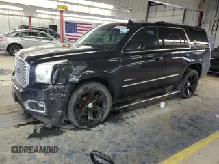 2016 GMC Yukon Denali with VIN 1GKS2CKJ2GR211205, listed as a Copart auction lot 47747955 with 99,667 mi miles and Salvage Title. Bid and sale history available at carsss.com. Image 1.