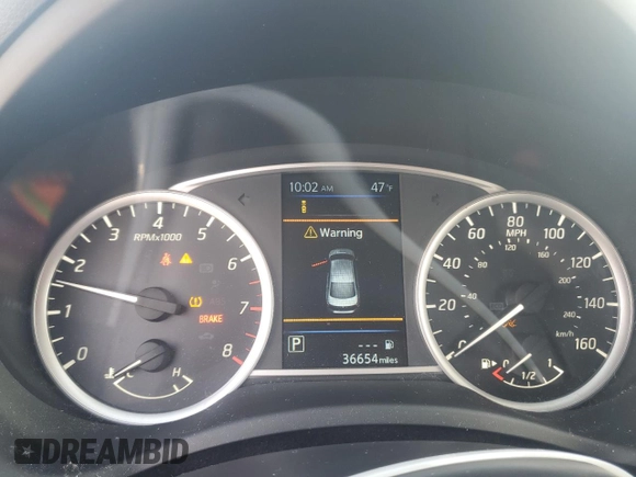 2019 Nissan Sentra SV with VIN 3N1AB7AP4KY382497, listed as a Copart auction lot 47127395 with 36,654 mi miles and Salvage Title. Bid and sale history available at DreamBid. Image 9.