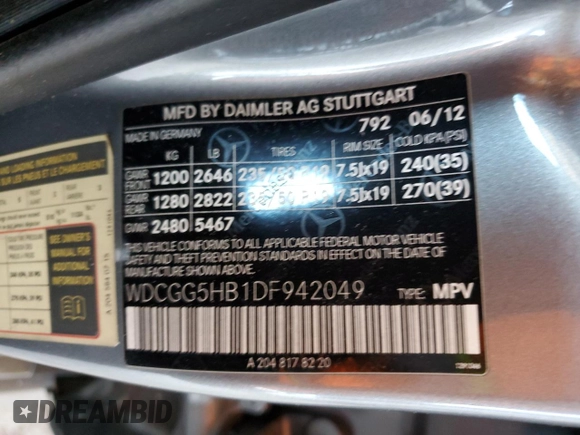 2013 Mercedes-Benz GLK 350 with VIN WDCGG5HB1DF942049, listed as a Copart auction lot 49724165 with 199,438 mi miles and Salvage Title. Bid and sale history available at DreamBid. Image 15.