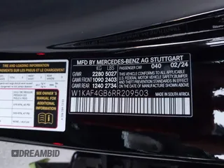 2024 Mercedes-Benz C 300 with VIN W1KAF4GB6RR209503, listed as a IAAI auction lot 41298368 with 10,182 mi miles and . Bid and sale history available at DreamBid. Image 9.