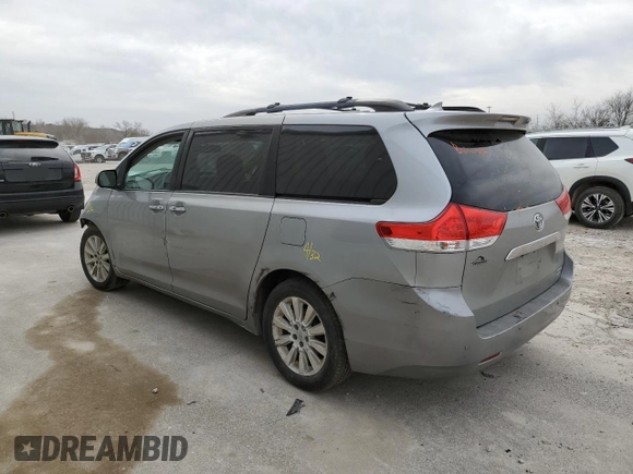 2012 Toyota Sienna XLE with VIN 5TDDK3DCXCS037172, listed as a Copart auction lot 48999165 with 0 mi miles and Salvage Title. Bid and sale history available at carsss.com. Image 2.