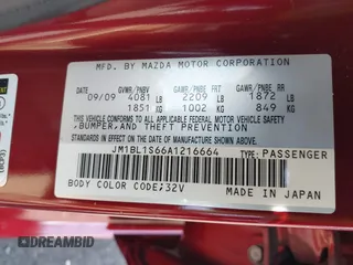 2010 Mazda 3 S Grand Touring z VIN JM1BL1S66A1216664, wystawiony jako IAAI lot #42484260 z przebiegiem 109 973 mil mil oraz . Historia ofert i sprzedaży dostępna na DreamBid. Obrazek 9.