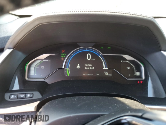 2018 Honda Clarity Plug-In Hybrid Touring with VIN JHMZC5F33JC001784, listed as a Copart auction lot 77153664 with 42,536 mi miles and Salvage Title. Bid and sale history available at carsss.com. Image 9.