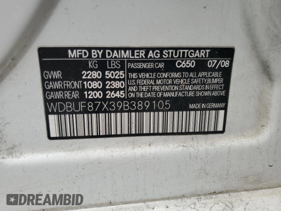 2009 Mercedes-Benz E 350 Luxury z VIN WDBUF87X39B389105, wystawiony jako Copart lot #55682145 z przebiegiem 163 627 mil mil oraz Czysty tytuł • Clean title. Historia ofert i sprzedaży dostępna na DreamBid. Obrazek 12.