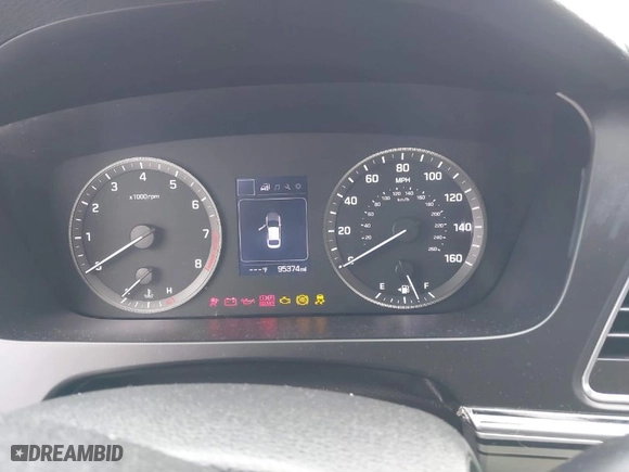 2016 Hyundai Sonata 2.4L SE with VIN 5NPE24AF2GH352195, listed as a IAAI auction lot 41349145 with 95,374 mi miles. Bid and sale history available at carsss.com. Image 7.