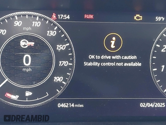 2022 Land Rover Range Rover Sport SVR with VIN SALWZ2RE1NA236189, listed as a IAAI auction lot 41950258 with 46,214 mi miles and . Bid and sale history available at DreamBid. Image 16.