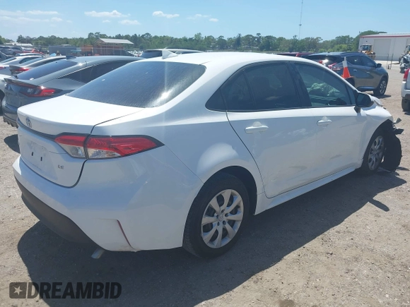 2024 Toyota Corolla LE with VIN 5YFB4MDE3RP145319, listed as a IAAI auction lot 41947955 with 17,034 mi miles. Bid and sale history available at carsss.com. Image 4.
