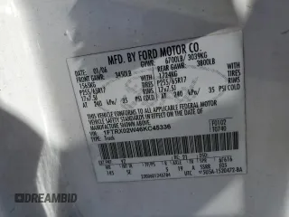 2006 Ford F-150 STX with VIN 1FTRX02W46KC45336, listed as a Copart auction lot 46546915 with 167,228 mi miles and Salvage title. Bid and sale history available at DreamBid. Image 12.