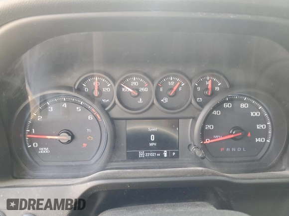 2019 Chevrolet Silverado 1500 Work Truck with VIN 1GCRYAEF8KZ356214, listed as a Copart auction lot 54830675 with 221,021 mi miles and Clean Title. Bid and sale history available at DreamBid. Image 9.