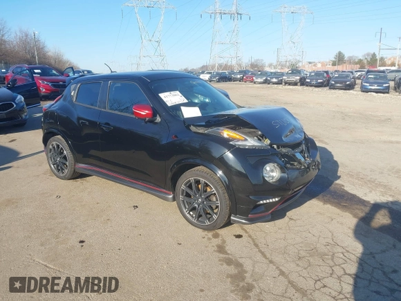 2015 Nissan Juke SV with VIN JN8AF5MV6FT565998, listed as a IAAI auction lot 41773062 with 153,208 mi miles. Bid and sale history available at carsss.com. Image 1.