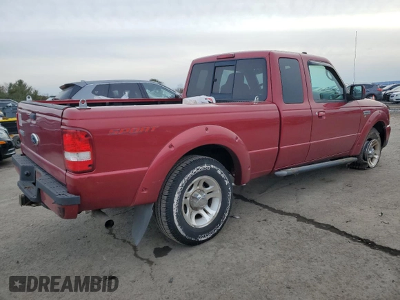 2009 Ford Ranger XLT with VIN 1FTYR44E89PA04193, listed as a Copart auction lot 43922605 with 75,675 mi miles and Salvage Title. Bid and sale history available at carsss.com. Image 3.