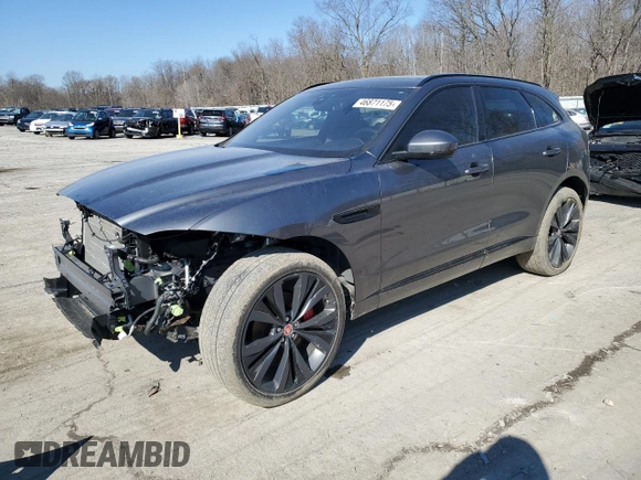 2019 Jaguar F-Pace S with VIN SADCM2FV9KA353502, listed as a Copart auction lot 46871175 with 89,000 mi miles and Salvage Title. Bid and sale history available at DreamBid. Image 1.