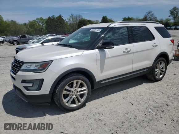 2017 Ford Explorer XLT with VIN 1FM5K8D84HGB59052, listed as a Copart auction lot 53406145 with 107,031 mi miles and Salvage Title. Bid and sale history available at carsss.com. Image 1.