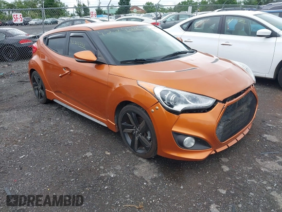 2013 Hyundai Veloster Turbo z VIN KMHTC6AE3DU124744, wystawiony jako IAAI lot #42242242 z przebiegiem 115 757 mil mil oraz . Historia ofert i sprzedaży dostępna na DreamBid. Obrazek 1.