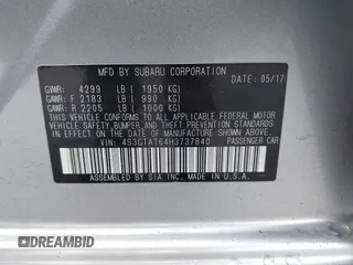 2017 Subaru Impreza Limited with VIN 4S3GTAT64H3737840, listed as a IAAI auction lot 42326049 with 108,755 mi miles and . Bid and sale history available at DreamBid. Image 9.