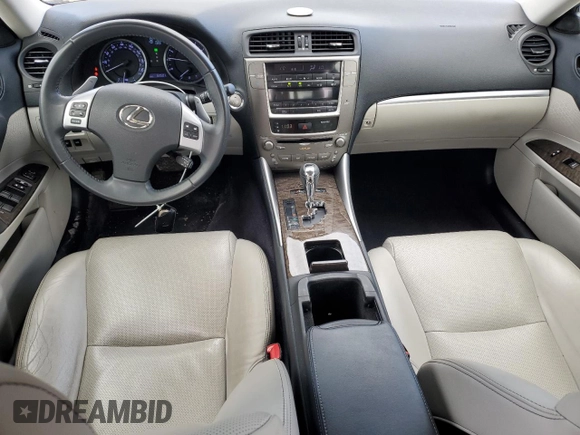 2012 Lexus IS 250 with VIN JTHCF5C21C5059392, listed as a Copart auction lot 49623775 with 62,501 mi miles and Salvage Title. Bid and sale history available at DreamBid. Image 8.