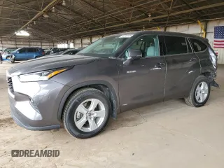 2021 Toyota Highlander Hybrid LE with VIN 5TDBBRCH5MS526930, listed as a Copart auction lot 44768105 with 61,637 mi miles and Salvage title. Bid and sale history available at DreamBid. Image 1.