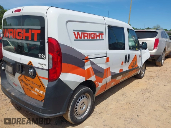 2020 Ram ProMaster City Cargo Tradesman z VIN ZFBHRFAB0L6S47079, wystawiony jako IAAI lot #42057694 z przebiegiem 69 115 mil mil oraz . Historia ofert i sprzedaży dostępna na DreamBid. Obrazek 4.