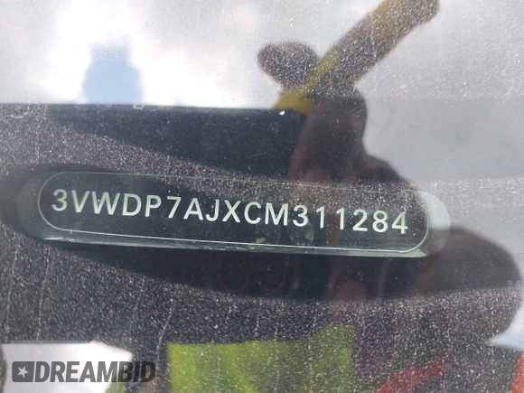 2012 Volkswagen Jetta SE с VIN 3VWDP7AJXCM311284, выставлен на аукционе IAAI как лот 42778112 с пробегом Не указан миль и . История ставок и продаж доступна на DreamBid. Изображение 9.