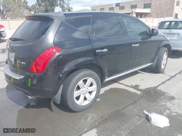 2006 Nissan Murano SL with VIN JN8AZ08W76W536781, listed as a IAAI auction lot 41937775 with 167,866 mi miles. Bid and sale history available at carsss.com. Image 4.