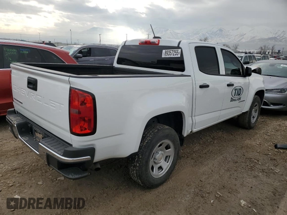 2022 Chevrolet Colorado 2WD LT with VIN 1GCGSCEN4N1323760, listed as a Copart auction lot 89357255 with 36,224 mi miles and Salvage title. Bid and sale history available at DreamBid. Image 3.