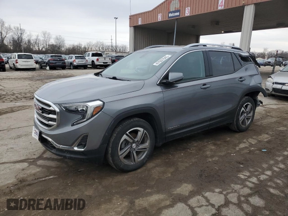 2018 GMC Terrain SLT with VIN 3GKALPEV3JL167177, listed as a Copart auction lot 47607845 with 112,222 mi miles and Salvage Title. Bid and sale history available at DreamBid. Image 1.
