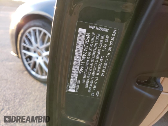 2021 Porsche Panamera с VIN WP0AJ2A74ML114466, выставлен на аукционе Copart как лот 70332083 с пробегом 10 784 миль миль и . История ставок и продаж доступна на DreamBid. Изображение 12.