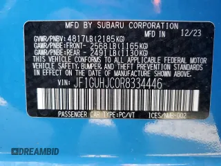 2024 Subaru Impreza RS with VIN JF1GUHJC0R8334446, listed as a Copart auction lot 71309224 with 1,664 mi miles and Salvage Title. Bid and sale history available at carsss.com. Image 12.