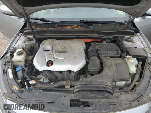 2014 Kia Optima Hybrid LX with VIN KNAGM4AD0E5073615, listed as a Copart auction lot 53137495 with 129,752 mi miles and Salvage Title. Bid and sale history available at carsss.com. Image 11.