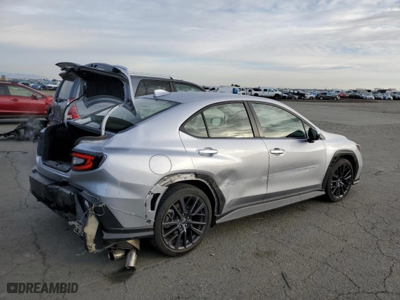 2022 Subaru WRX Premium with VIN JF1VBAF67N9029960, listed as a Copart auction lot 81372224 with 27,581 mi miles and Salvage Title. Bid and sale history available at carsss.com. Image 3.