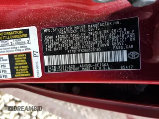 2016 Toyota Camry XLE with VIN 4T1BF1FK3GU525185, listed as a Copart auction lot 46079875 with 186,424 mi miles and Salvage Title. Bid and sale history available at carsss.com. Image 14.