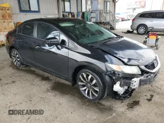 2014 Honda Civic EX-L with VIN 19XFB2F9XEE225725, listed as a Copart auction lot 52593905 with 140,534 mi miles and Salvage Title. Bid and sale history available at DreamBid. Image 4.
